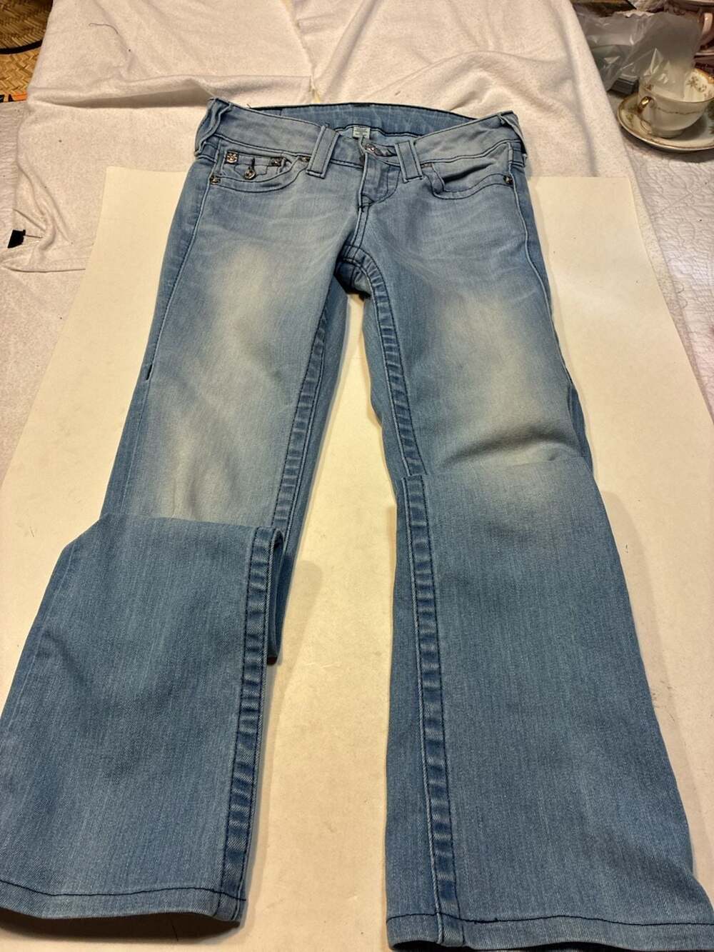 True Religion Brand Jeans Women's Light Wash Bootcut Denim Size 24